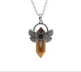 Dragonfly Natural Stone Crystal Pendant for meditation, gifting, and crystal jewelry.