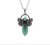 Dragonfly Natural Stone Crystal Pendant for meditation, gifting, and crystal jewelry.