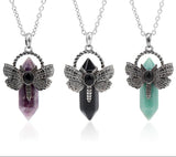 Dragonfly Natural Stone Crystal Pendant for meditation, gifting, and crystal jewelry.