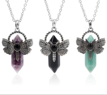 Dragonfly Natural Stone Crystal Pendant for meditation, gifting, and crystal jewelry.