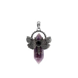 Dragonfly Natural Stone Crystal Pendant for meditation, gifting, and crystal jewelry.
