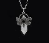 Dragonfly Natural Stone Crystal Pendant for meditation, gifting, and crystal jewelry.