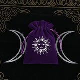 Drawstring tarot deck velvet carry bag for transporting cards safely to readings, events, and meditation sessions.