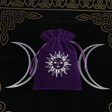 Drawstring tarot deck velvet carry bag for transporting cards safely to readings, events, and meditation sessions.