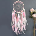Dream catcher feather wind chime hanging decor for bedroom styling, porch decoration, and peaceful home ambiance.