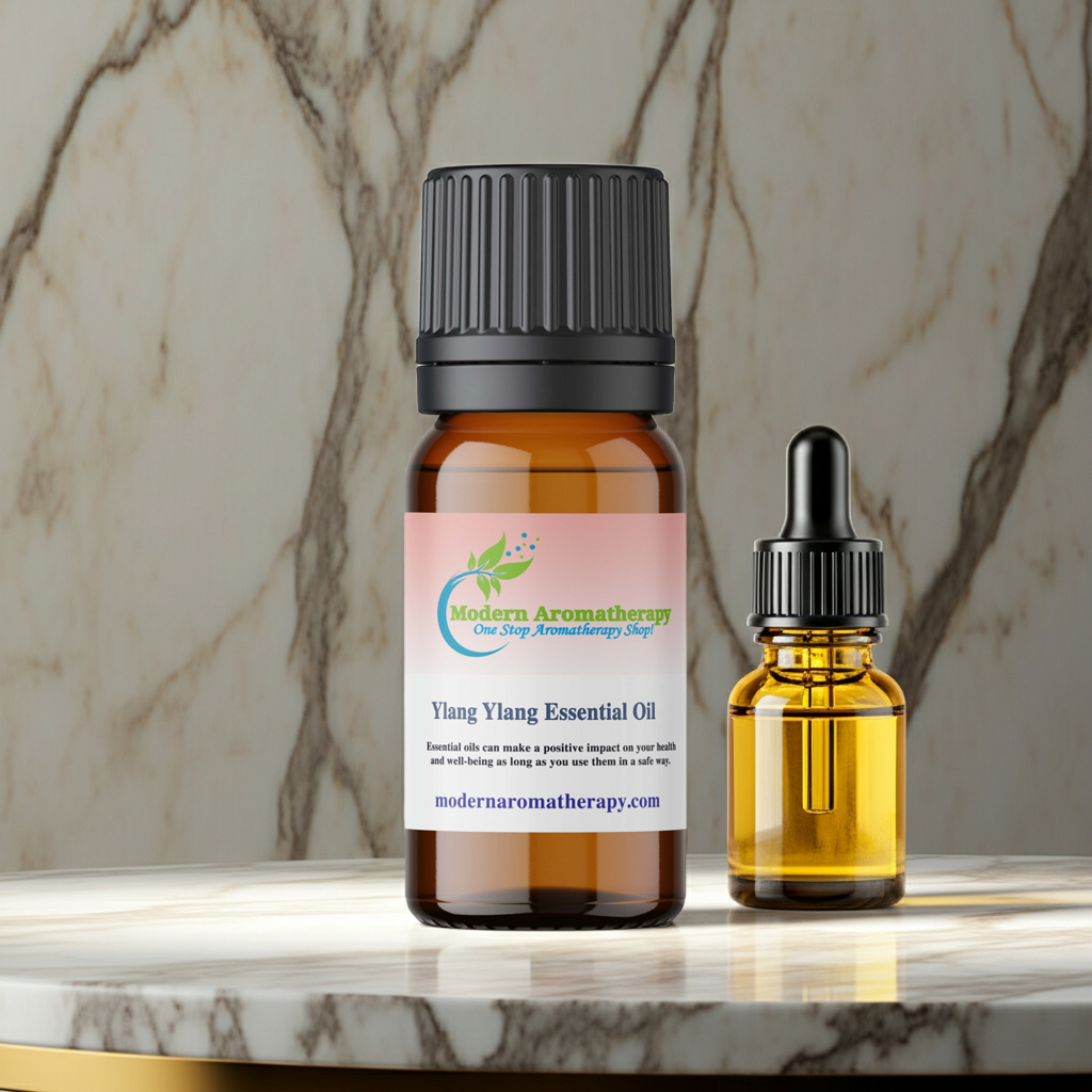 Ylang Ylang Essential Oil for diffuser use, romantic atmosphere creation, and exotic tropical home aromatherapy.