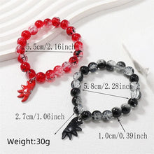 ECG heart relationship bracelet set with magnetic connecting charm for couples to wear as symbolic love jewelry and shared fashion accessories.