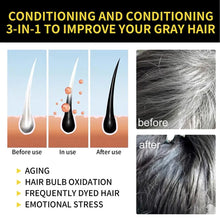 EELHOE 3-in-1 Herbal Hair Dye Shampoo before and after showing gray hair coverage results.