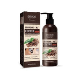EELHOE Coffee Scented Anti-Aging Body Lotion bottle and packaging label detail on white background.