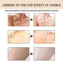 EELHOE Coffee Scented Anti-Aging Body Lotion before and after comparison showing improved skin texture.