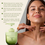 Woman applying EELHOE Collagen Firming Lotion 40g to neck with product and benefits displayed.