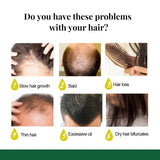 EELHOE Ginger Care Hair Growth Spray applied to scalp for hair loss treatment and follicle stimulation.