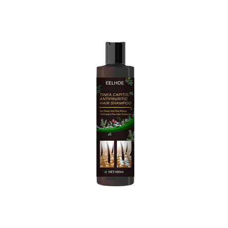 Eelhoe Natural Herbal Anti-Dandruff Shampoo 100ml single bottle on white background.