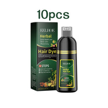 Eelhoe Herbal Hair Dye Shampoo 200ml box and bottle packaging on white background for gray coverage.
