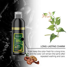 Eelhoe Herbal Hair Dye Shampoo 200ml bottle with natural herbal ingredients and botanical elements.