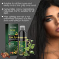 Eelhoe Herbal Hair Dye Shampoo 200ml with woman's face and hair care benefits.