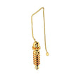 Egyptian golden dowsing pendulum with 8 inch chain