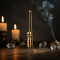 Egyptian golden dowsing pendulum with 8 inch chain