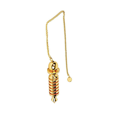 Egyptian golden dowsing pendulum with 8 inch chain