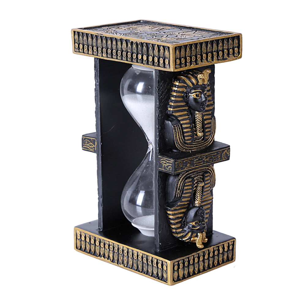 Egyptian Pharaoh and Nefertiti hourglass, side view