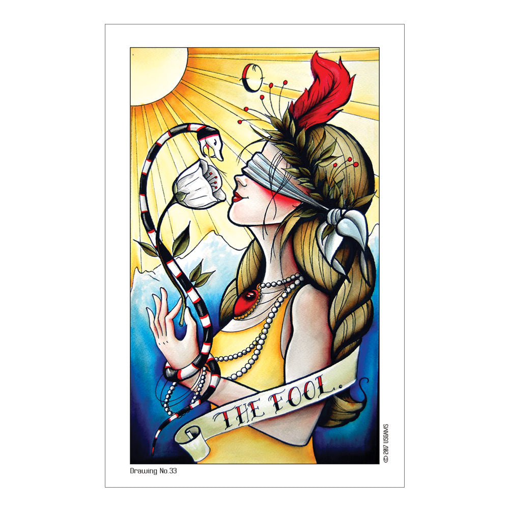 Eight Coins' Tattoo Tarot card sample C