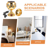 Electric Arabian Style Incense Burner shown in bedroom, living room, and office settings.