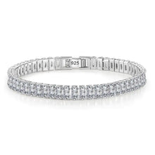 Elegant real moissanite bracelet for her in sterling silver for romantic gifting, celebration wear, and polished everyday style.