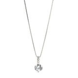 Elegant round zircon pendant choker necklace with a refined chain for weddings, evening outfits, and stylish daily wear.