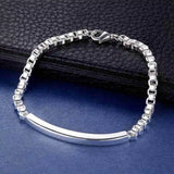 Elegant 925 Sterling Silver Heart Chain Bracelet jewelry bracelet for formal outfits, romantic gifting, and everyday styling.