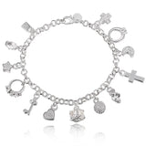 Elegant silver rope link chain bracelet for layering, polished daily wear, and sophisticated wrist accessorizing.