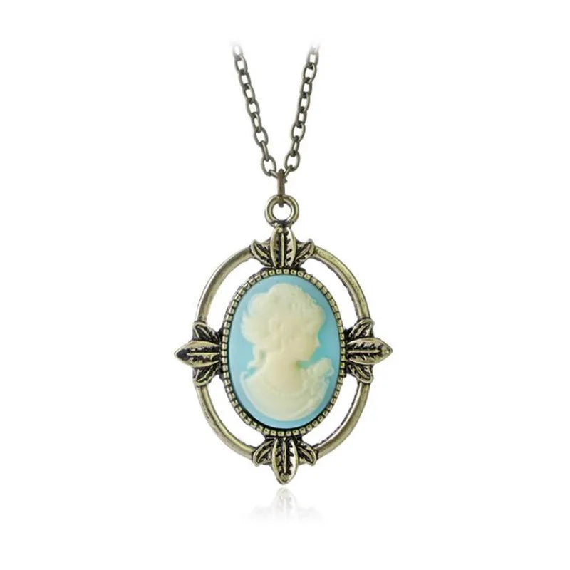 Elena Gilbert style Blue Stone choker necklace for fan fashion, cosplay costumes, and dressy accessory use.