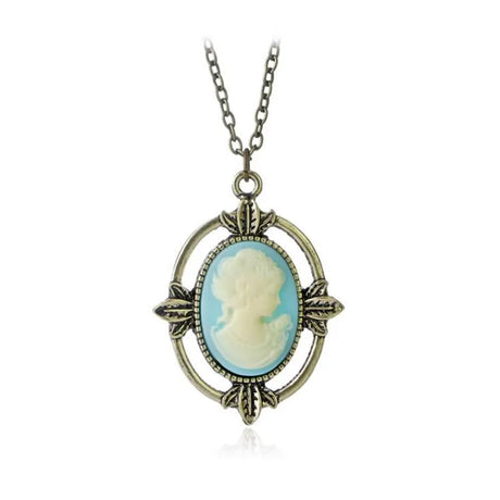 Elena Gilbert style Blue Stone choker necklace for fan fashion, cosplay costumes, and dressy accessory use.