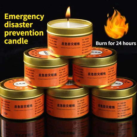 Emergency household candles taper candles for blackout lighting, home emergency preparedness, and outage use.