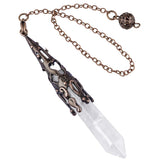 Energy Healing Crystal Pendulum Necklace for dowsing, divination, and energy work.