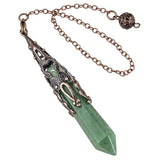 Energy Healing Crystal Pendulum Necklace for dowsing, divination, and energy work.