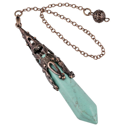 Energy Healing Crystal Pendulum Necklace for dowsing, divination, and energy work.