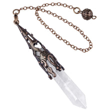 Energy Healing Crystal Pendulum Necklace for dowsing, divination, and energy work.