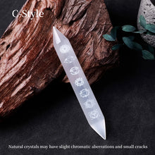 Energy Wand Selenite Crystal Healing Stick energy healing wand for reiki sessions, chakra work, and aura purification.