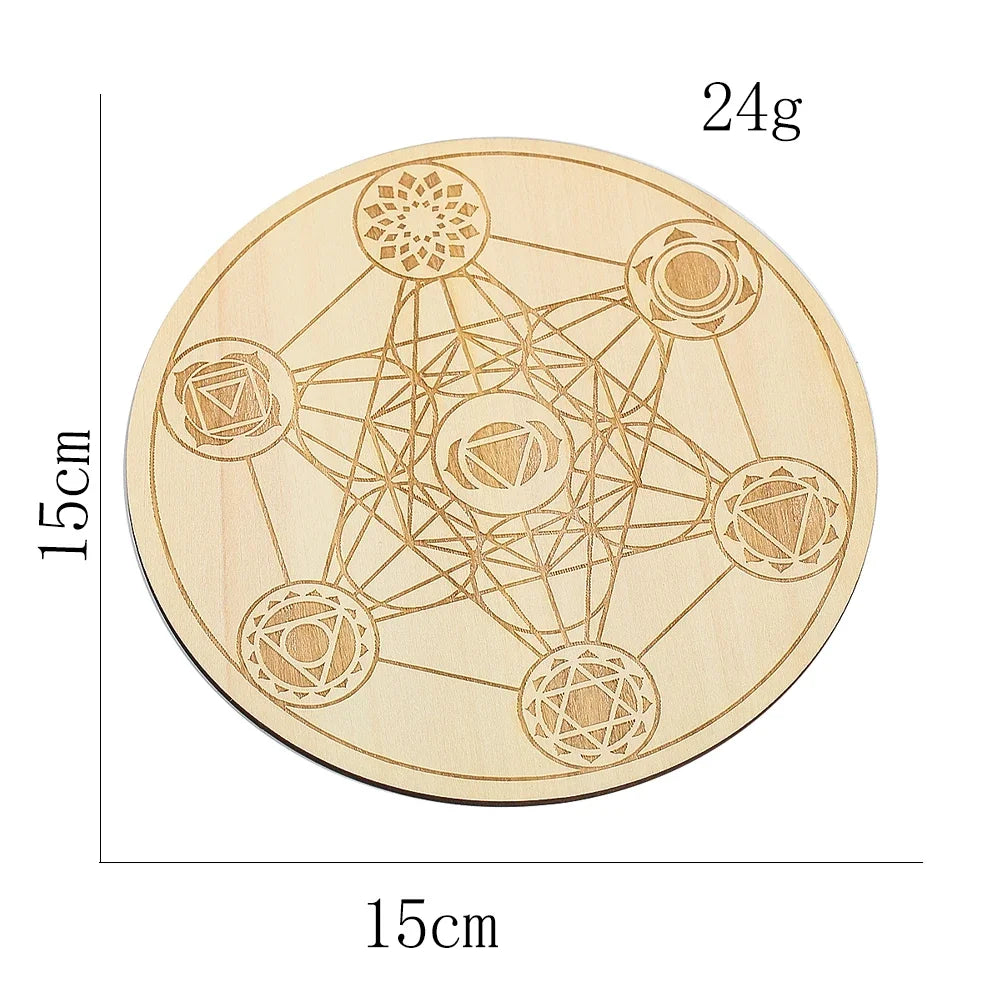 Pendulum Ouija Board engraved board for metaphysical guidance, pendulum use, and spiritual exploration.