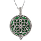 Engraved Tree of Life diffuser necklace pendant for essential oil diffusion, mindfulness, and all-day personal wellness wear.