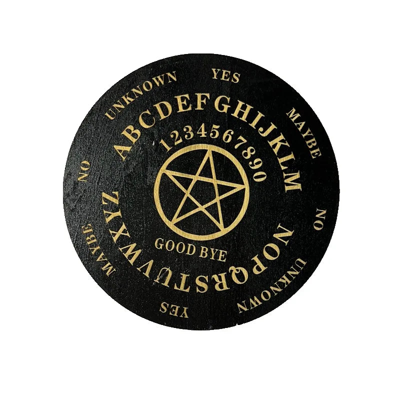 Engraved Wooden Pendulum Divination Board for pendulum communication, spiritual practice, and intuitive readings.