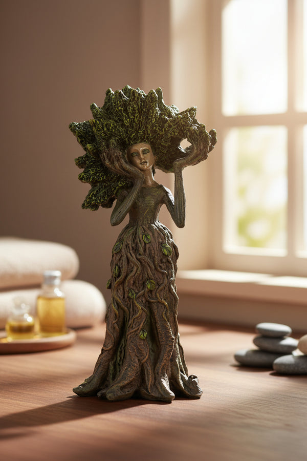 Ent Lady Ash Tree statue, 7.87 inches, front view