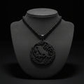 EREBUS Black Raven & Flower of Life pendant necklace for symbolic wear, spiritual style, and everyday accessorizing.