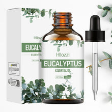Eucalyptus essential oil bottle for face and body care, massage, and daily skincare use.