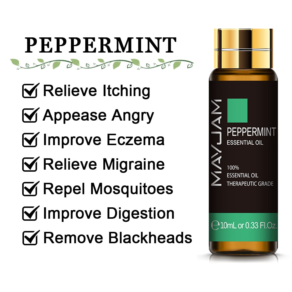 10ML Pure Essential Oil eucalyptus glass bottle for refreshing aromatherapy, diffuser sessions, and home wellness use.