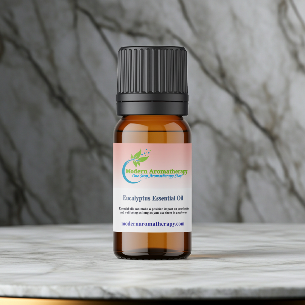 Eucalyptus essential oil dropper bottle for steam inhalation, respiratory comfort, and refreshing home aromatherapy.
