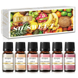 EUQEE 6-bottle fragrance oil set for aromatherapy diffusers, indoor fragrance, and relaxing scent routines.