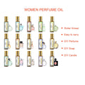 EUQEE 10ml roll-on perfume oil bottle for applying coconut vanilla fragrance to pulse points.