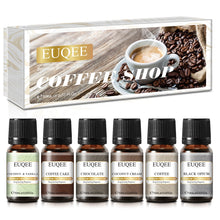 EUQEE cozy aromas oil set bottles for diffusers, office fragrance, and comfortable home scenting use.