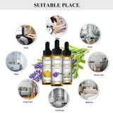 EUQEE pure essential oil with dropper in a 10ml bottle for aromatherapy, air freshening, and calming scent use.
